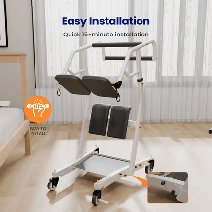 Ergonomic Patient Lift Assist Transfer Wheelchair