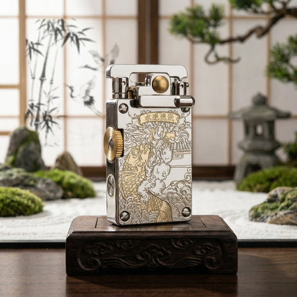 Ottonara Hand-Engraved Vintage Brass Windproof Lighter