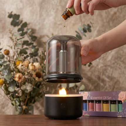 Modern Glass Dome Flame Effect Air Humidifier