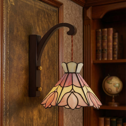 Floral Stained Glass Wall Lamp