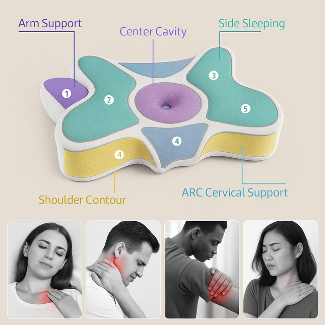 Butterfly Shaped Memory Foam Ergonomic Pillow