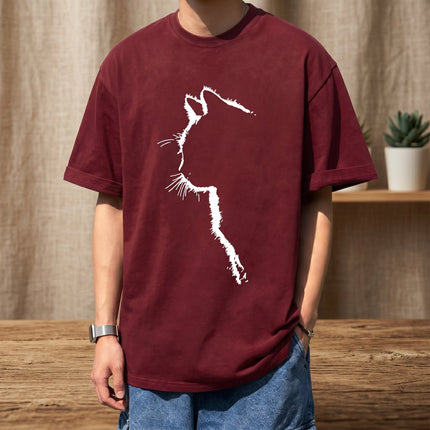 Cat Line Abstract T-Shirt