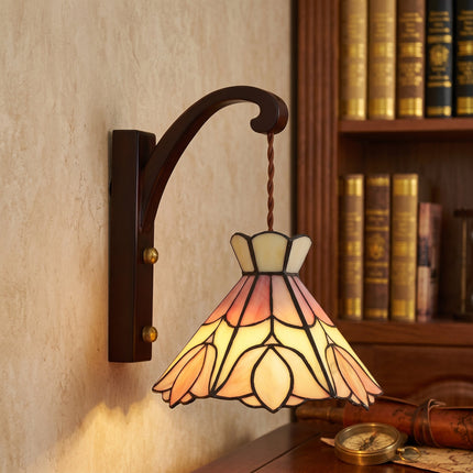 Floral Stained Glass Wall Lamp