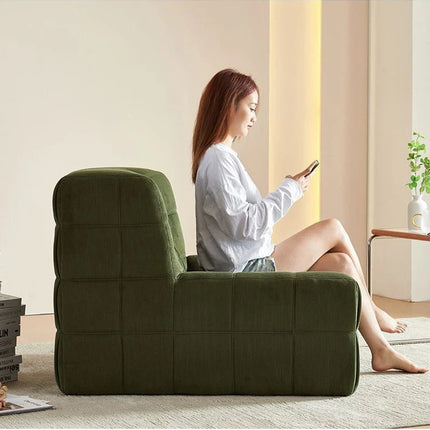 Modern Minimalist  Cube-Style Convertible Modular European Lounge Chair