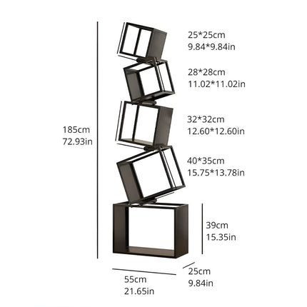 Irregular Art Iron Corner Display Bookshelf
