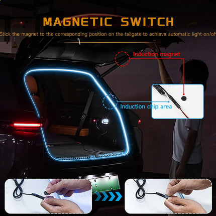 Free-Cut Waterproof LED Magnetic Car Lighting Strip