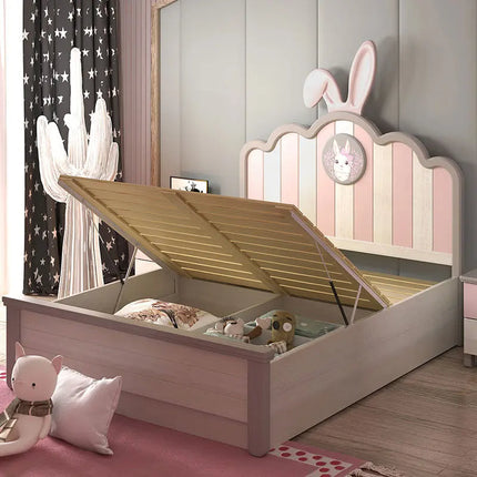 Sleepy Rabbit Wooden Kids Bed