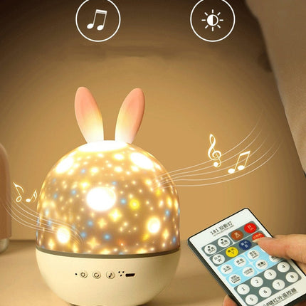 LED Universe Stars Bunny Projector Night Light
