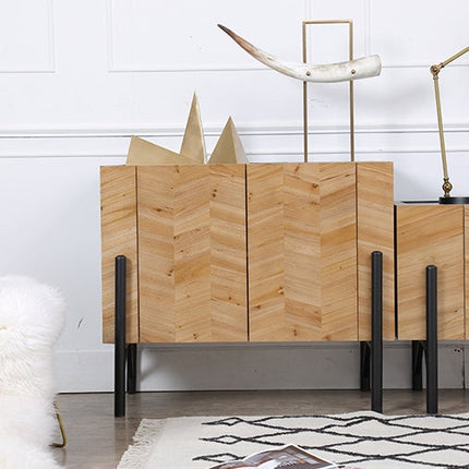 Nordic Elegant Side Entrance Wood Cabinet