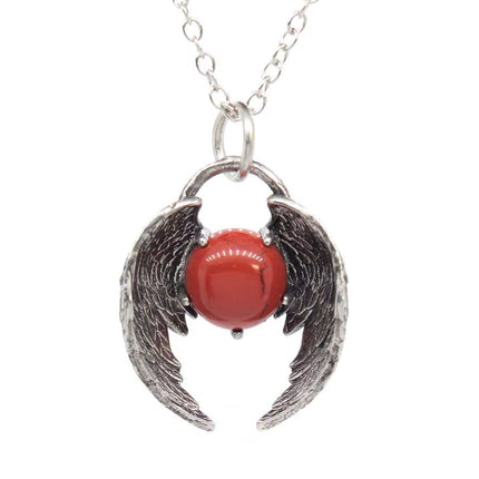 Creative Eagle Wings Feather Glowing Ball Necklace