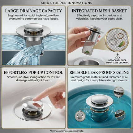 Pop-up Anti Clogging Drain Sink Strainer Filter