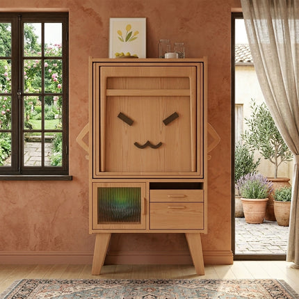 Hideaway Smile Folding Dining Table Storage Cabinet
