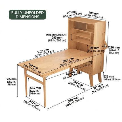 Hideaway Smile Folding Dining Table Storage Cabinet