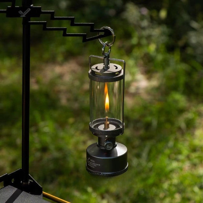 Old World Glass Flame Camping Lantern