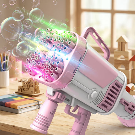 Automatic Flashing Rocket Launcher Bubble Gun