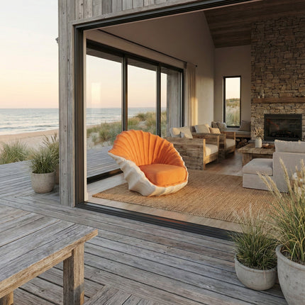 Seashell Accent Artistic Lounge Chair