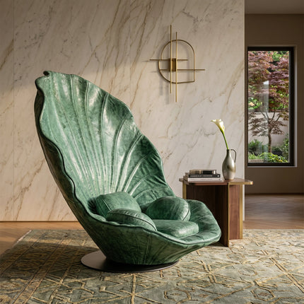 Sea Shell Velvet Accent Lounge Chair