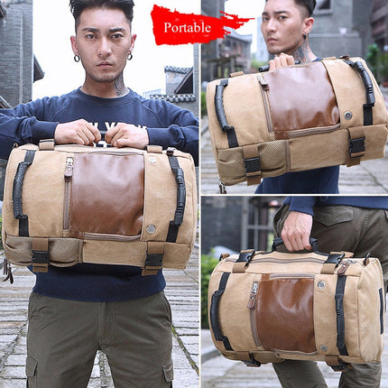 Men Canvas Multifunctional Travel Backpack