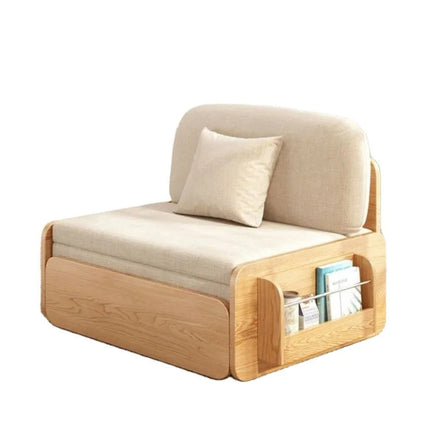 Minimalist Foldable Wooden Japanese Lazy Sofa Bed