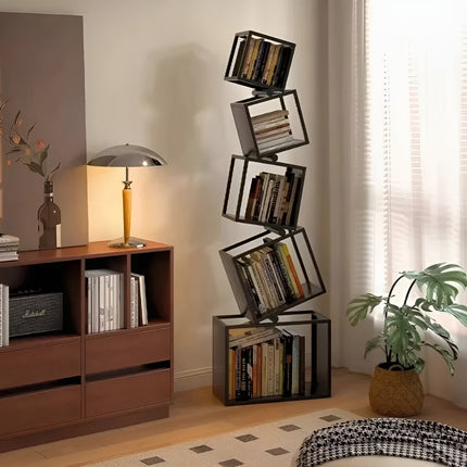 Irregular Art Iron Corner Display Bookshelf