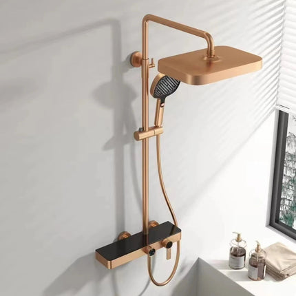 Golden Mist Dual-Mode Rainfall Shower Set