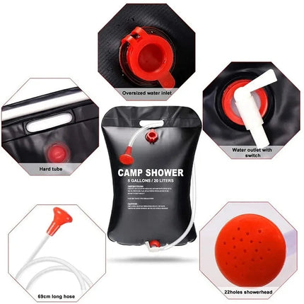 Portable Solar Heated Camping Shower Bag