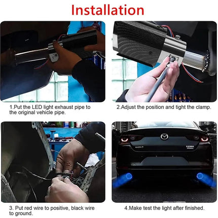 Car Modified Exhaust Pipe LED Light