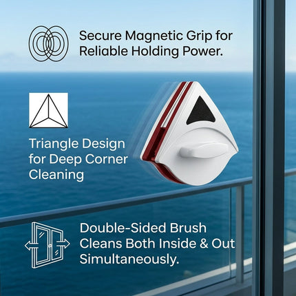 Double Side Magnetic Window Cleaner Brush Tool