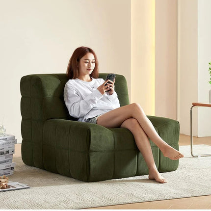 Modern Minimalist  Cube-Style Convertible Modular European Lounge Chair