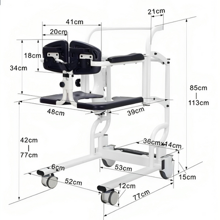 Easy Transfer Electric Automatic Lift Elderly Care Wheelchair