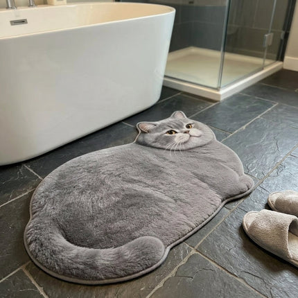 Chubby Cat Quick Dry Bath Mat