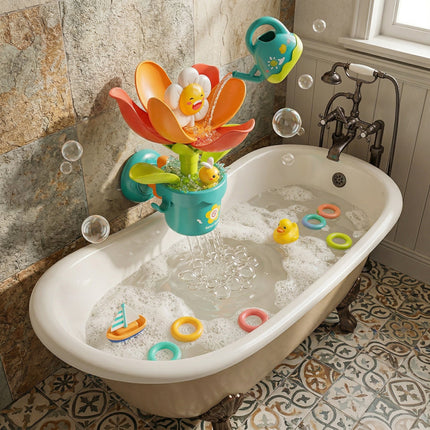 Blooming Flower Waterfall Baby Bath Toy