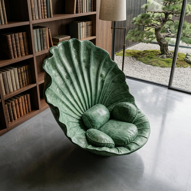 Sea Shell Velvet Accent Lounge Chair