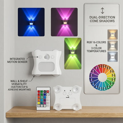 Color Flow Motion Sensor Wall Light