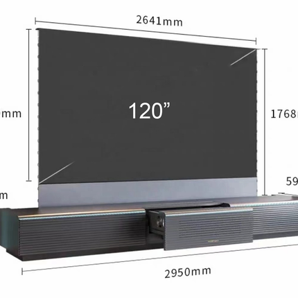 Ultra-Modern Motorized Screen Laser TV Console Cabinet