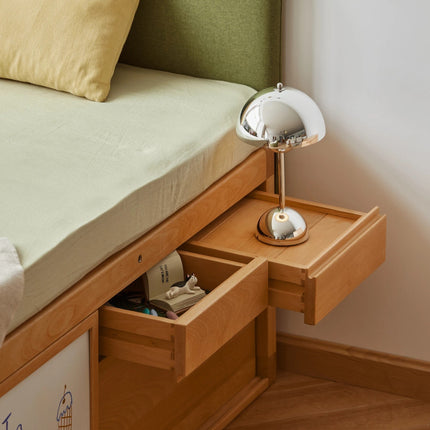 Cozy Corner Wooden Built-In Storage Children's Bed