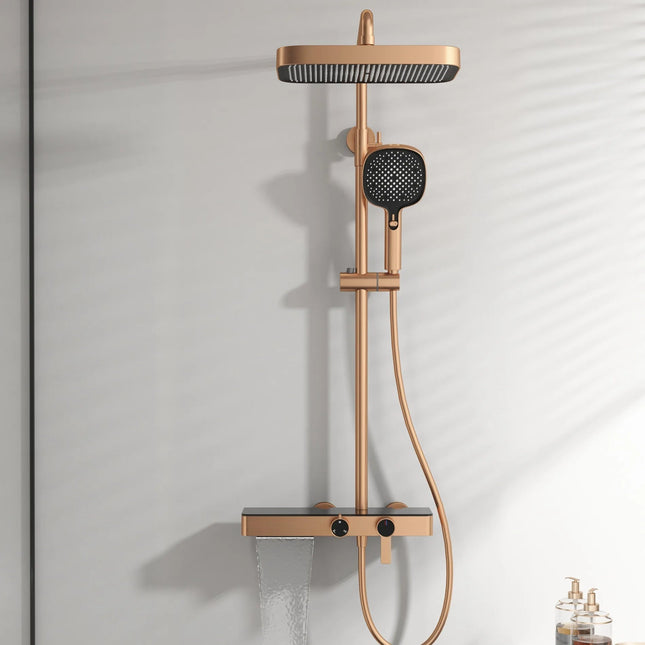 Golden Mist Dual-Mode Rainfall Shower Set