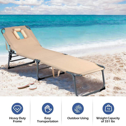 Adjustable Lounge Chair with Face Hole