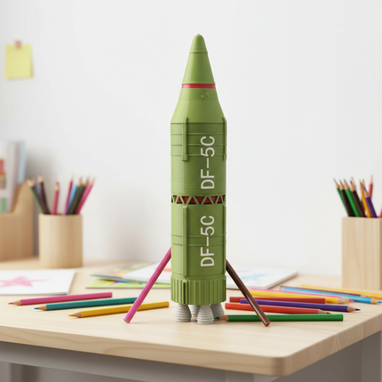 Rocket Missile Shaped Pen Holder
