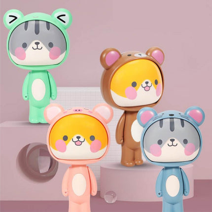 Cute Cartoon Hand Press Foldable Fan