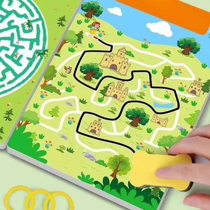Kids Magical Reusable Maze Training Activity Book