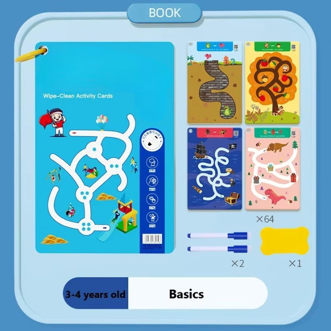 Kids Magical Reusable Maze Training Activity Book