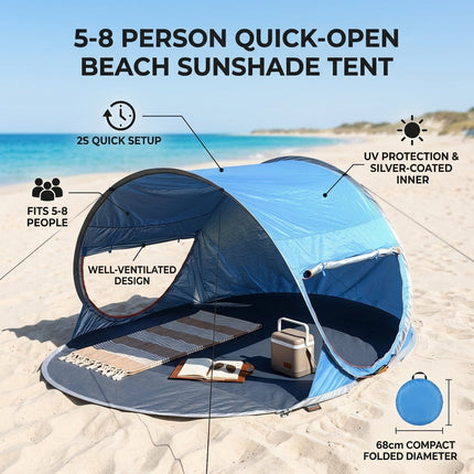Pop-Up Instant Sun Shade Beach Tent