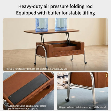 TopFlip Hidden Storage Lift Top Coffee Table