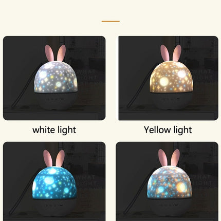 LED Universe Stars Bunny Projector Night Light