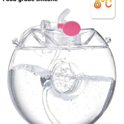 Cute Cartoon Built-in Straw Water Bottle