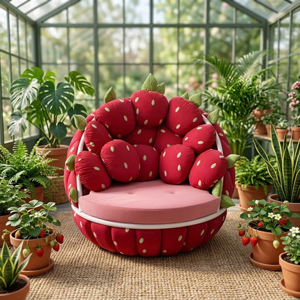Strawberry Plush Lounge Sofa Chair