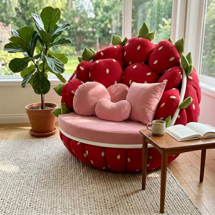 Strawberry Plush Lounge Sofa Chair