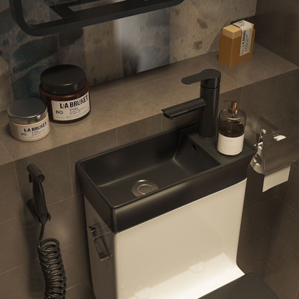 Japanese Style Space-Saving Integrated Sink Toilet