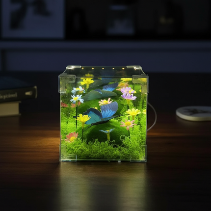 LED Butterfly Garden Cube Night Light Decor